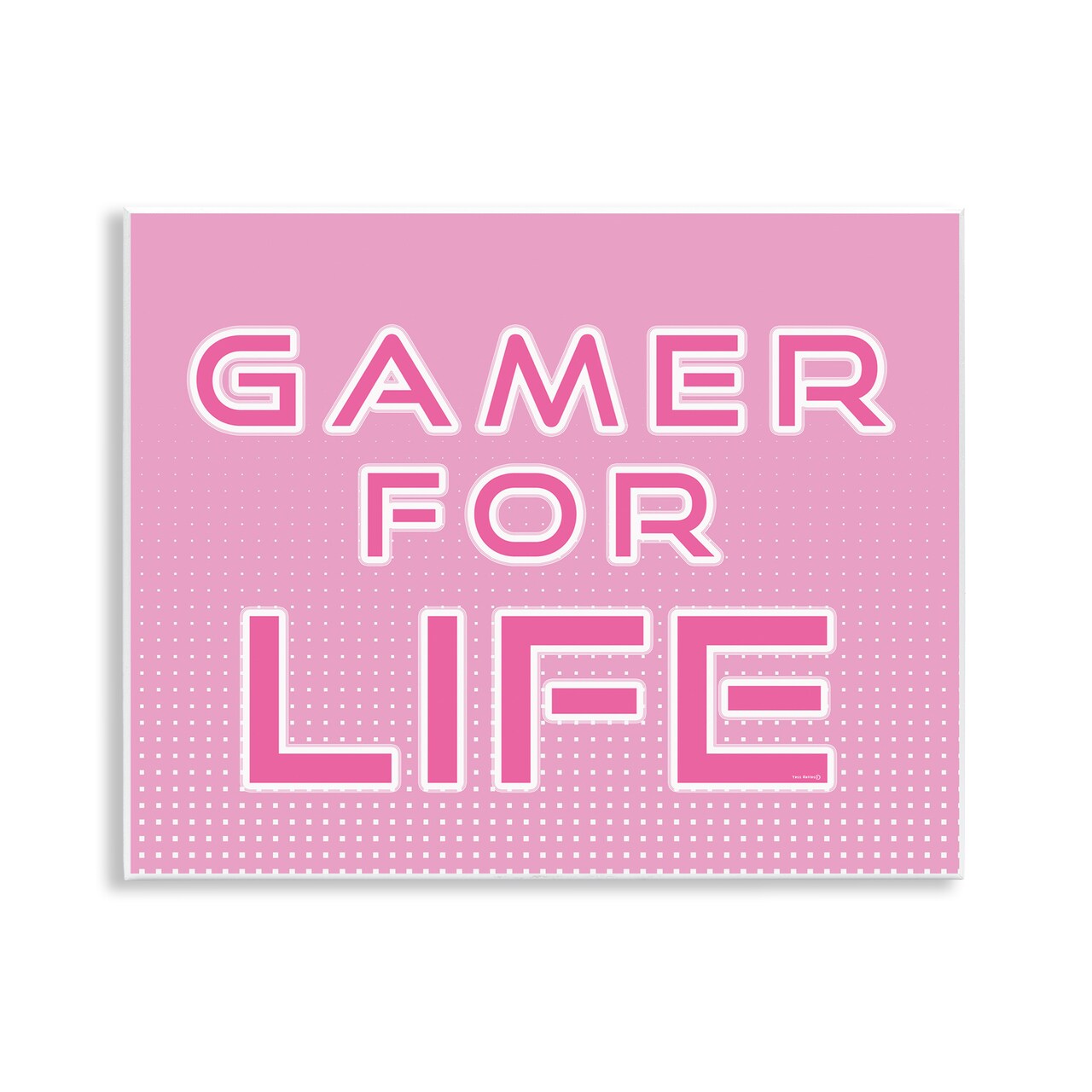 Stupell Industries Pink Gamer For Life Wall Plaque Design by Yass Naffas Designs